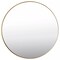 27.5" Modern Style Wall-Mounted Round Mirror Metal Bathroom Entryway Use Gold
